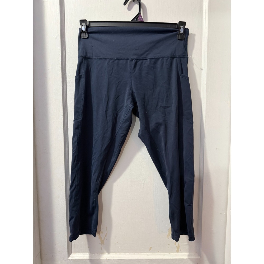 Leggings Depot Navy Pocket Capri Leggings in L NWOT